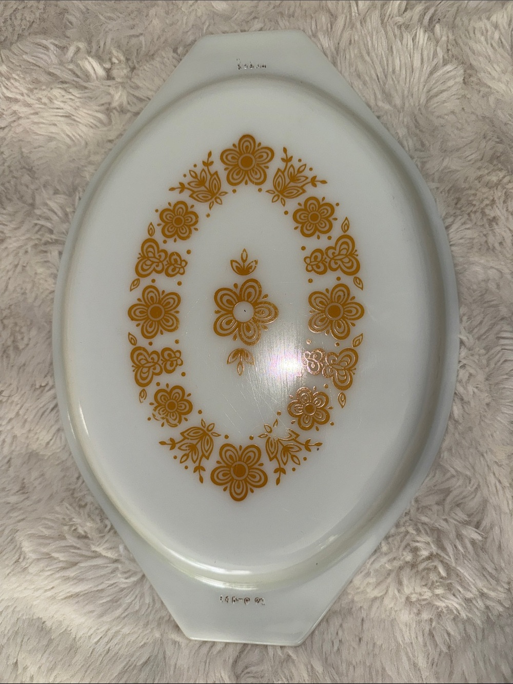 Vintage Pyrex Butterfly Gold Oval Casserole Dishes replacement lid 945